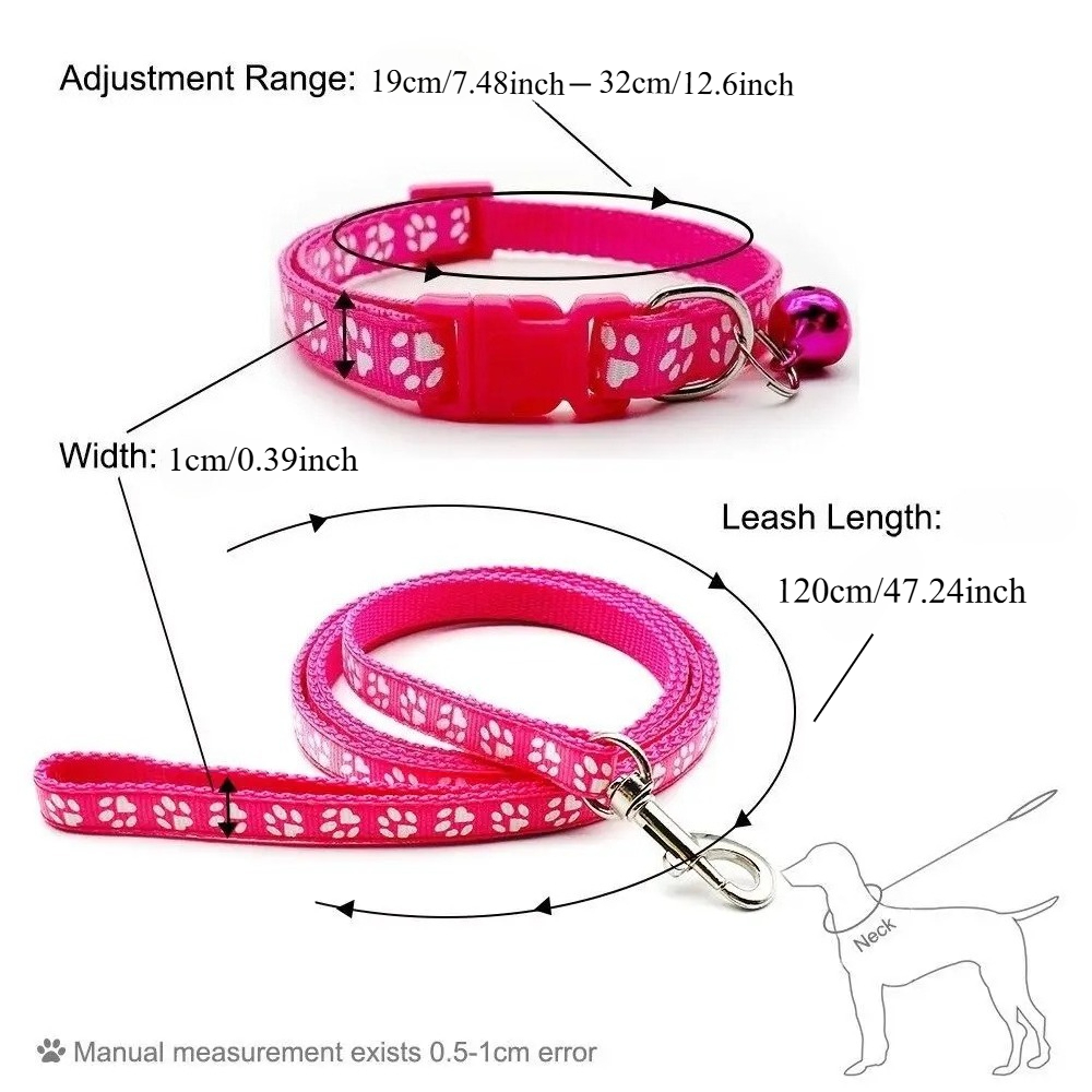 Dog Paw Print Pet Traction Rop - Headcollar Rope Set 评论和价格