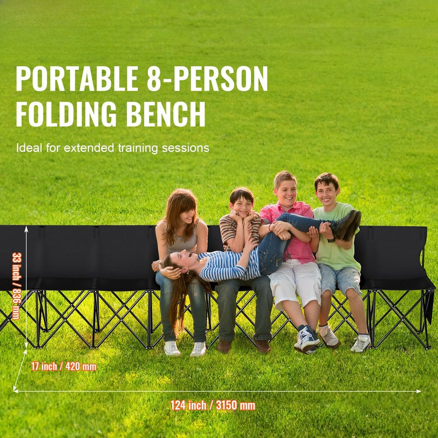 Portable Folding Bench, 8 Seat - Outdoor Sport Bench 评论和价格