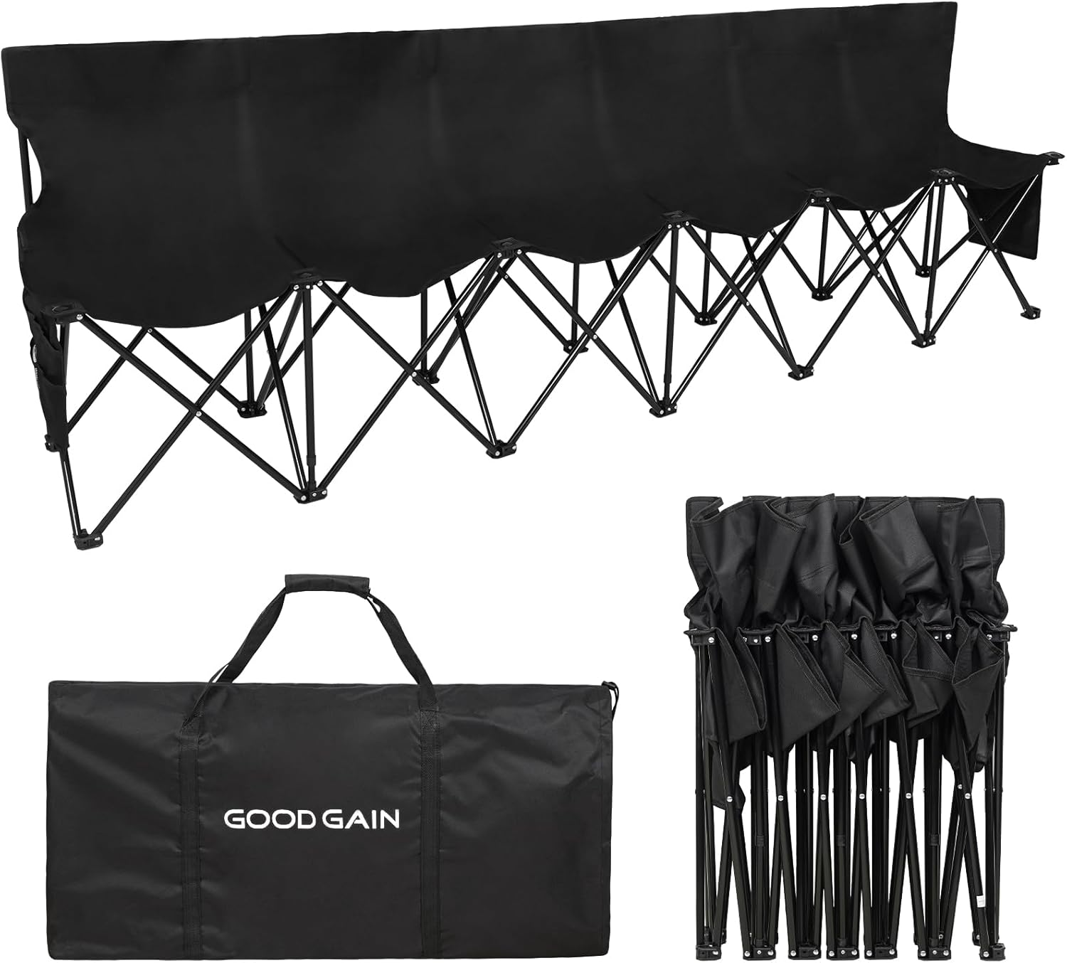 Portable Folding Black Outdoor - Outdoor Sport Bench 评论和价格
