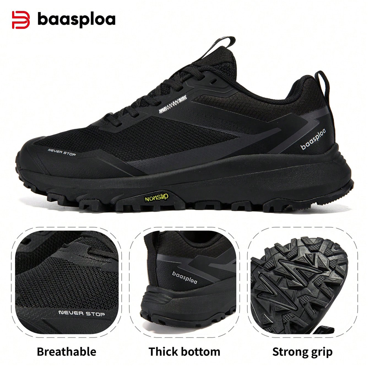 Baasploa Men Hiking Sneakers O - Climbing Shoe Beginner 评论和价格