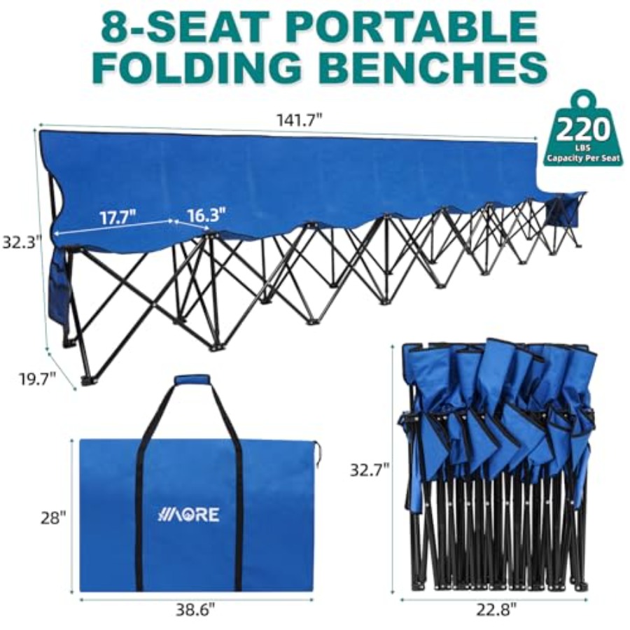 Portable Folding Bench, Foldab - Outdoor Sport Bench 评论和价格