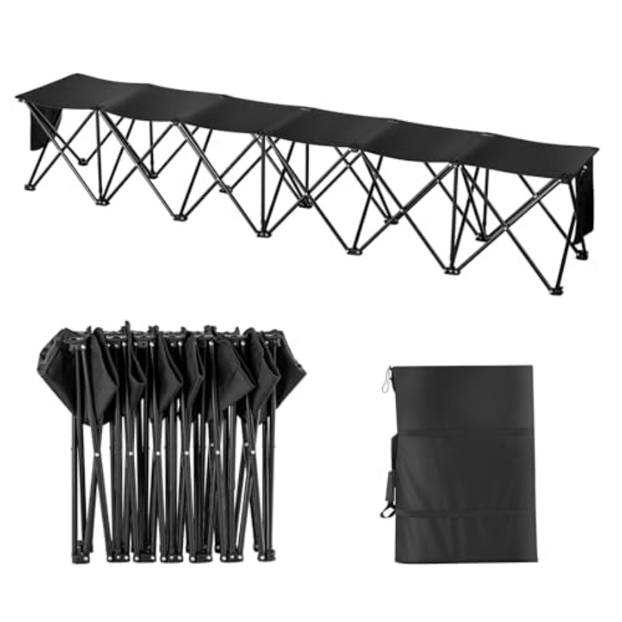 Portable Folding Bench 6 Seats - Outdoor Sport Bench 评论和价格